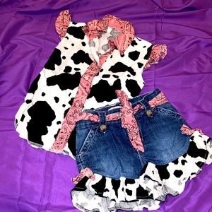Cow print western outfit!